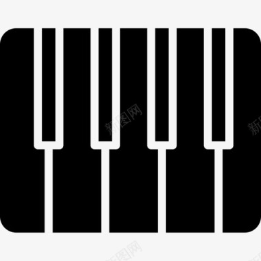 钢琴音乐113字形图标图标