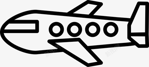 飞机目的地旅行图标图标