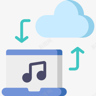 云计算音乐多媒体2平板图标图标