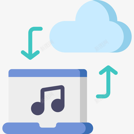 云计算音乐多媒体2平板图标svg_新图网 https://ixintu.com 云计算 平板 音乐多媒体2