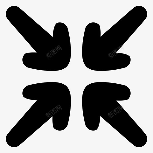 聚合箭头方向图标svg_新图网 https://ixintu.com 实体 导航 方向 方式 箭头 聚合