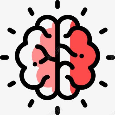 大脑思维38色彩省略图标图标