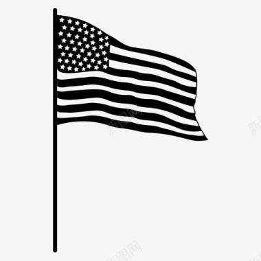 美国国旗独立爱国图标图标