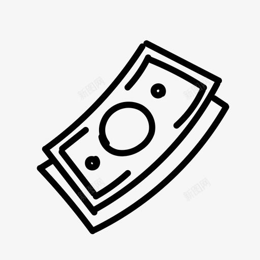 一捆钱钞票货币图标svg_新图网 https://ixintu.com 一捆 付款 手绘 货币 钞票