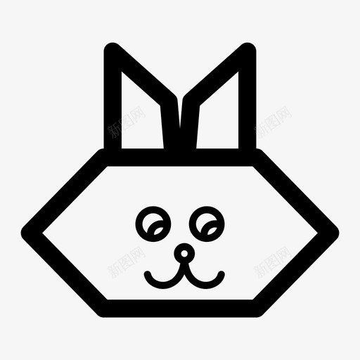 折纸猫折纸动物图标svg_新图网 https://ixintu.com 动物 折纸