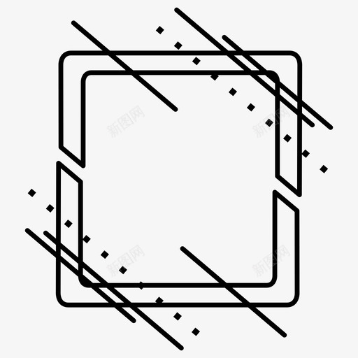 边框抽象边框图标svg_新图网 https://ixintu.com 几何 抽象 时尚 时髦 线条 设计 边框 风格