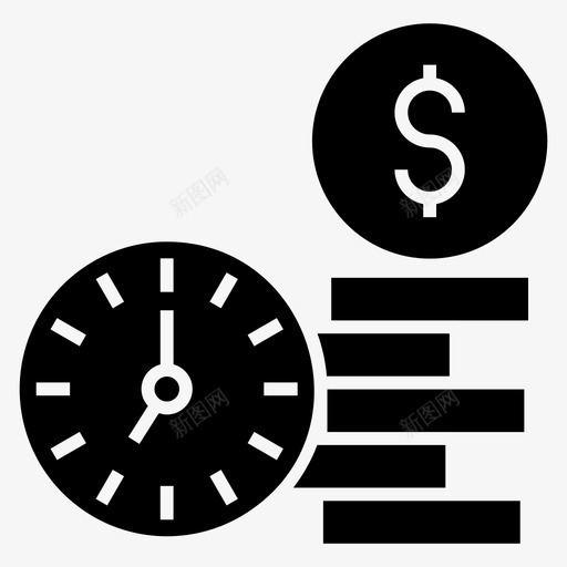 时间就是金钱业务时间效率图标svg_新图网 https://ixintu.com 业务时间 效率 时间字形矢量图标集 时间就是金钱 时间管理 生产力