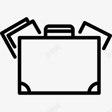 手提箱文件公文包图标图标