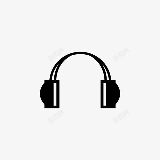 耳机听音乐声音图标svg_新图网 https://ixintu.com 听音乐 声音 耳机