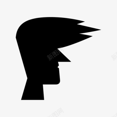 男性头发头部图标图标
