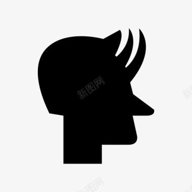 男性头发头部图标图标