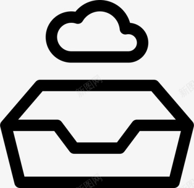 存储文件存档云图标图标