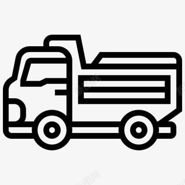重型建筑自卸卡车载重运输车辆1线图标图标