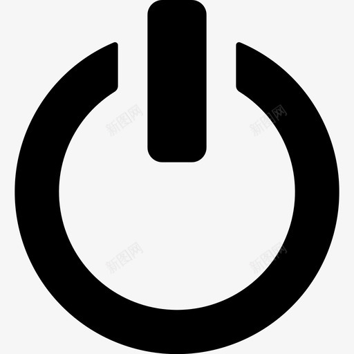 电源按钮打开移动用户界面部分dos图标svg_新图网 https://ixintu.com 打开 电源按钮 移动用户界面部分dos