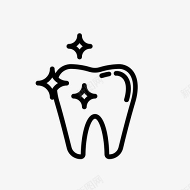 健康牙齿刷牙清洁牙齿图标图标