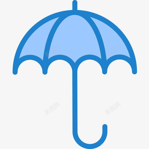 雨伞天气183蓝色图标svg_新图网 https://ixintu.com 天气 蓝色 雨伞