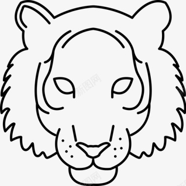 狮子动物头图标图标
