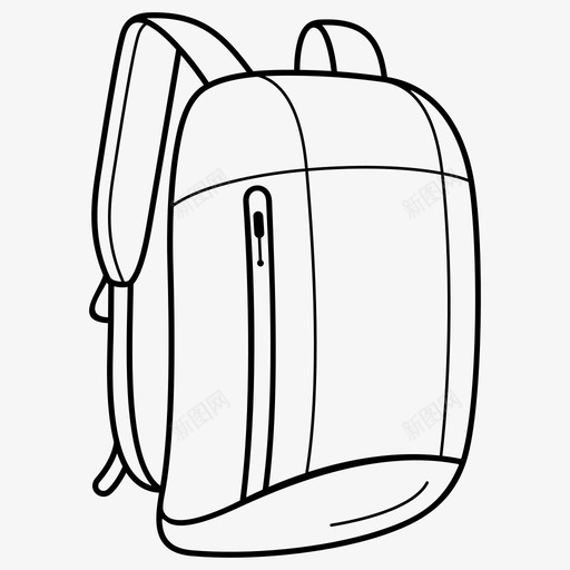 运动背包手提包徒步旅行图标svg_新图网 https://ixintu.com 徒步旅行 手提包 背包 运动