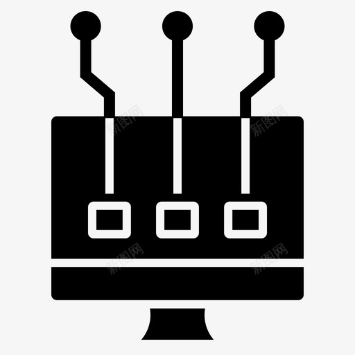 管理节点数据集成图标svg_新图网 https://ixintu.com 填充 技术 数据 测试 程序 管理 节点 软件 集成