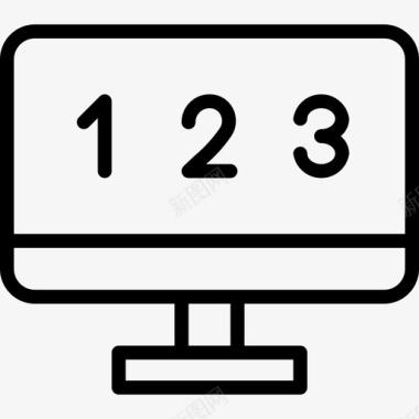计算机数学2线性图标图标
