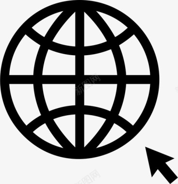 网站点击全球图标图标
