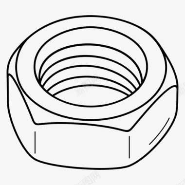 六角螺母螺纹图标图标