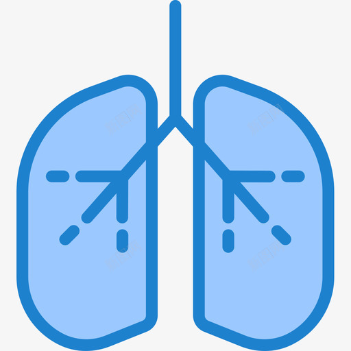 肺健康护理29蓝色图标svg_新图网 https://ixintu.com 健康护理29 肺 蓝色
