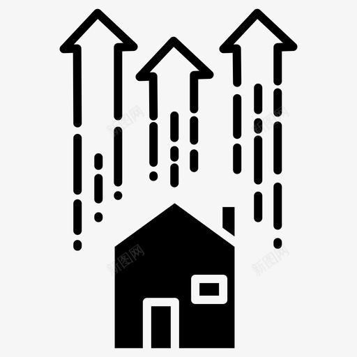 估值增长住房图标svg_新图网 https://ixintu.com 估值 住房 增长 房地产