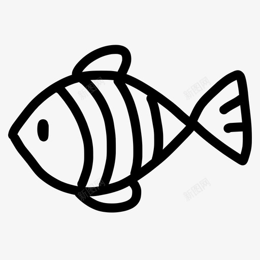 小丑鱼水族馆涂鸦图标svg_新图网 https://ixintu.com 小丑鱼 手绘 水族馆 水生动物 涂鸦