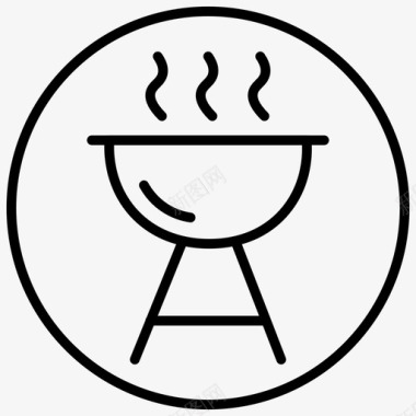 炉灶烧烤野营图标图标