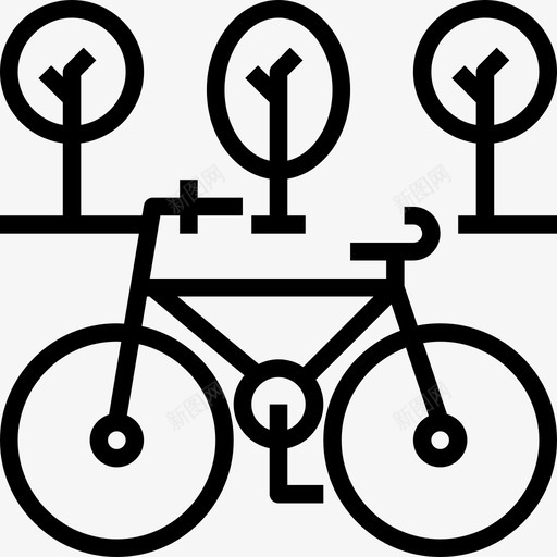 自行车拯救世界2直线型图标svg_新图网 https://ixintu.com 世界 拯救 直线 线型 自行车
