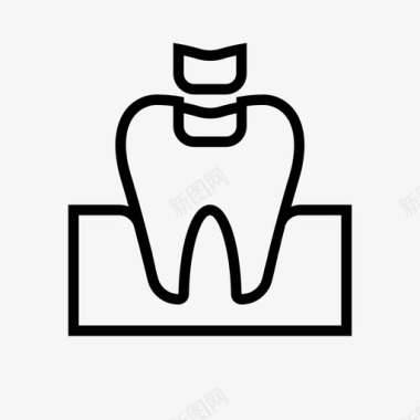牙齿填充牙医牙科保健图标图标