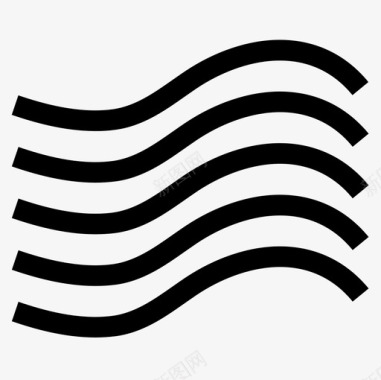波浪自然64字形图标图标