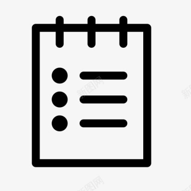 笔记列表检查表记事本图标图标