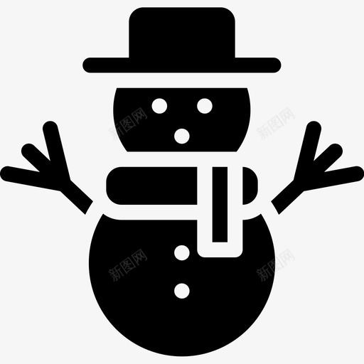 雪人圣诞节霜冻图标svg_新图网 https://ixintu.com 假日 圣诞节 圣诞装饰 雪人 霜冻