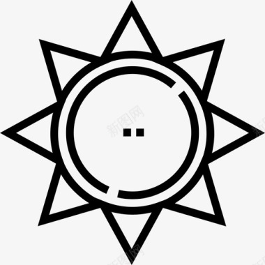 太阳墨西哥32岁直线型图标图标