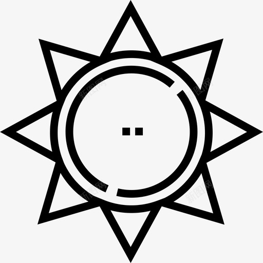 太阳墨西哥32岁直线型图标svg_新图网 https://ixintu.com 墨西哥32岁 太阳 直线型