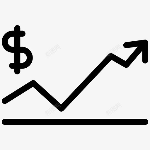 股票增长价格图标svg_新图网 https://ixintu.com 价格 增长 股票 金融