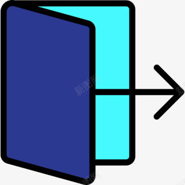 出口接口70线颜色图标图标