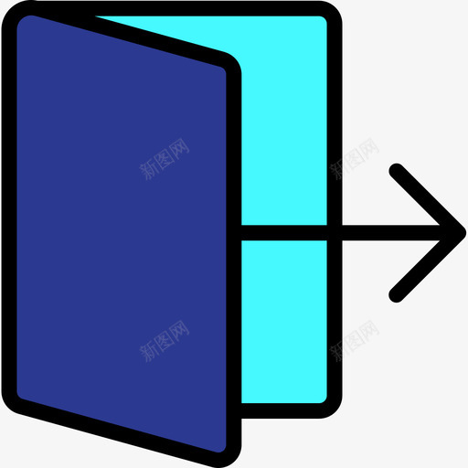 出口接口70线颜色图标svg_新图网 https://ixintu.com 出口 接口 颜色