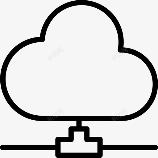 云数据和网络4线性图标svg_新图网 https://ixintu.com 数据 线性 网络