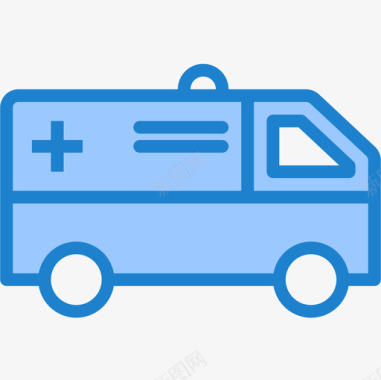 救护车医疗保健32蓝色图标图标