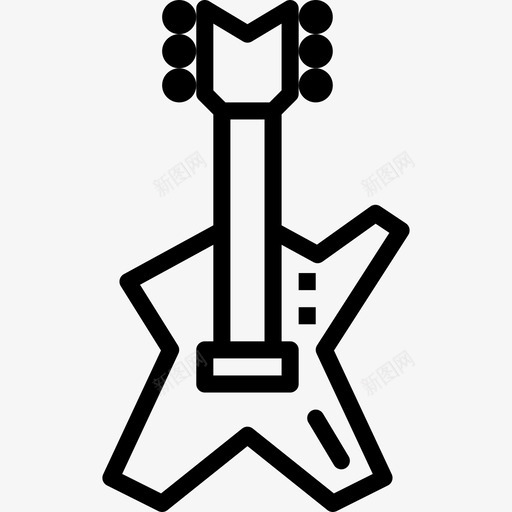 电吉他音乐节31线性图标svg_新图网 https://ixintu.com 电吉他 线性 音乐节31