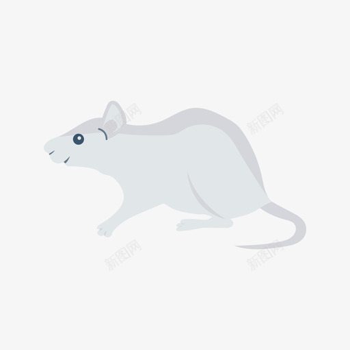 老鼠动物20扁平图标svg_新图网 https://ixintu.com 动物20 扁平 老鼠