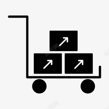 购物车送货商务货运图标图标