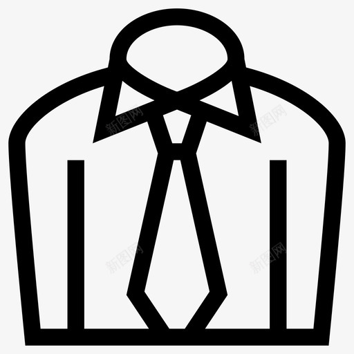 衬衫和领带衣服正式图标svg_新图网 https://ixintu.com 正式 衣服 衬衫 迷你 领带