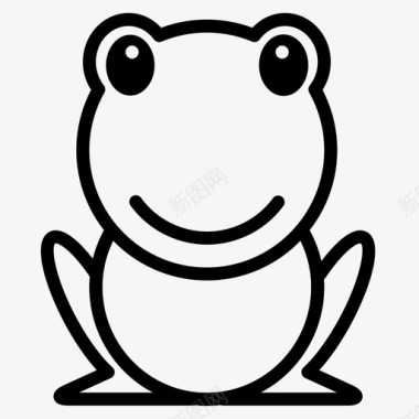 青蛙动物44直系图标图标
