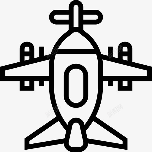 飞机玩具19直线型图标svg_新图网 https://ixintu.com 玩具 直线 线型 飞机