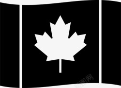 长旗长方形旗加拿大国家图标高清图片
