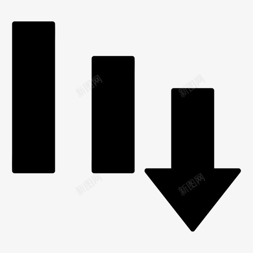 损失箭头向下图标svg_新图网 https://ixintu.com 分析 向下 图表 损失 箭头 统计